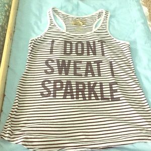 Striped workout tank